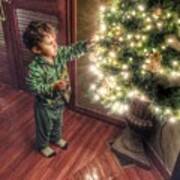 Little Boy's Christmas Tree Poster