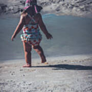 Little Girl On The Beach Poster