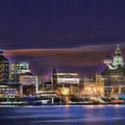 Liverpool England Skyline Poster