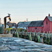 Lobster Pots On Rockports T Wharf Poster