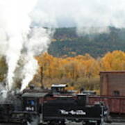 Locomotive At Chama Poster