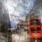 London In Rain Poster