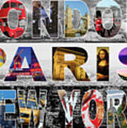 London Paris New York Poster