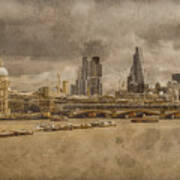 London, England - London Skyline East Poster