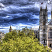London Westminster Abbey Surreal Poster