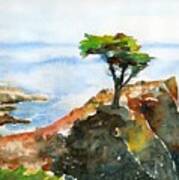 Lone Cypress Pebble Beach Fog Poster