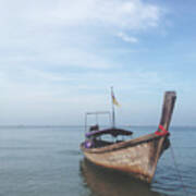 Long Tail Boat Stillness Poster