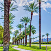 Looking Up Palm Trees Vertical Poster