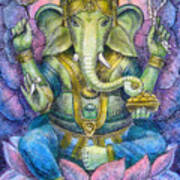 Lotus Ganesha Poster