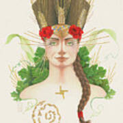 Lughnasadh Goddess Portrait Poster