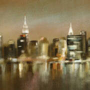 Luminous New York Skyline Poster