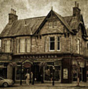 Macnaughtons Of Pitlochry. Perthshire. Sepia Poster