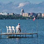 Madison Capitol Across Lake Mendota Poster