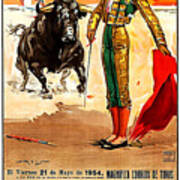 Madrid, Arena, Bullfighting, Vintage Poster Poster
