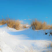 Maine Snow Dunes On Coast In Winter Panorama Poster