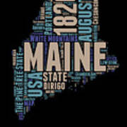 Maine Word Cloud 1 Poster