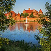 Malbork Castle At Sunset In Poland Poster