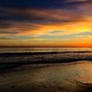 Malibu Beach Sunset Poster