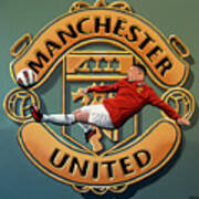 Manchester United Painting Poster