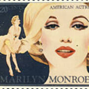 Marilyn Monroe Stamp Poster