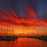 Marina Sunrise - Ft. Pierce Poster