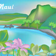 Maui Hawaii Horizontal Scene Poster