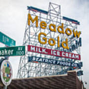 Meadow Gold Sign 11th And Quaker Poster