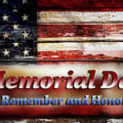 Memorial Day American Flag Poster