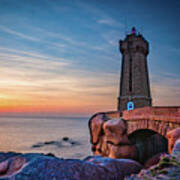 Men Ruz Lighthouse At Sunset Poster