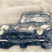 Mercedes-benz 300 Sl 1 - Grand Tourer - Roadster - Automotive Art - Car Posters Poster