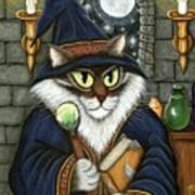 Merlin The Magician Cat - Wizard Cat Poster