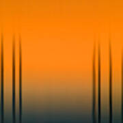 Merritt Island Sunset Digital Abstracts Motion Blur Poster