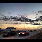 Miami Marlins Stadium At Sunset Poster