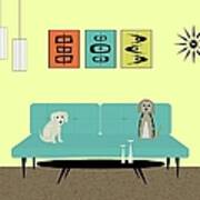 Mid Century Modern Dogs 2 Poster