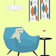 Mid Century Modern Dogs 4 Poster