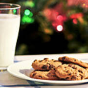 Milk And Cookies For Santa Poster