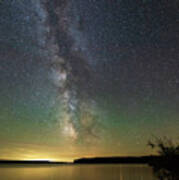 Milky Way At The Banks Lake Poster