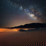 Milky Way Over Mesquite Dunes Poster