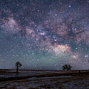 Milky Way Over The Prairie Poster