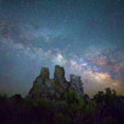 Milky Way Over The Tufas Poster