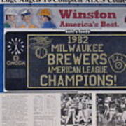 Milwaukee Brewers 1982 Al Pennant Poster