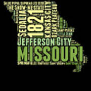 Missouri Word Cloud Map 1 Poster