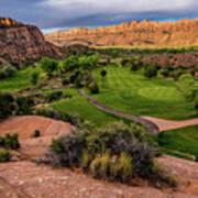 Moab Desert Canyon Golf Course At Sunrise Poster