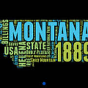 Montana Word Cloud 1 Poster