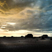 Moody Sky, Dungeness Beach Poster