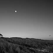 Moon Over The North Light Poster