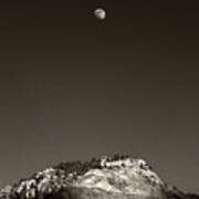 Moon Rise From Pa'rus Trail, Zion Np, Utah Poster