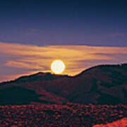 Moonrise In Northern New Mexico Poster