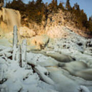 Moraine Falls At Sunrise Poster