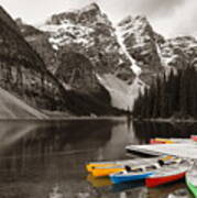 Moraine Lake Boat Poster